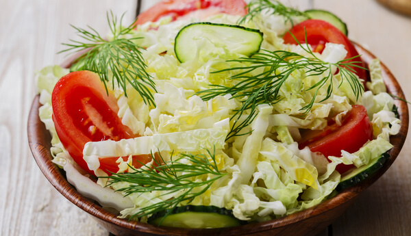 Cabbage, Tomato and Cucumber Salad