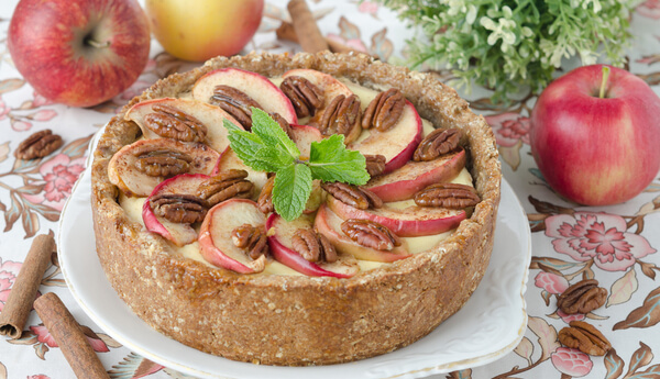 Caramel Apple Pecan Cheesecake