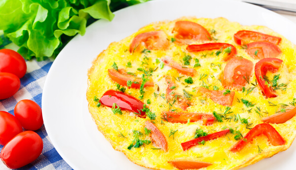 Tomato and Garlic Omelet