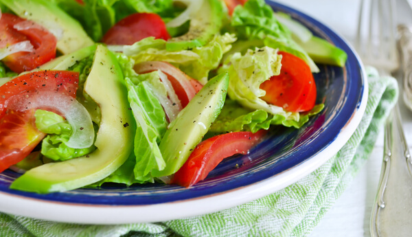 Tomato, Avocado and Mozzarella Salad with Cilantro Vinaigrette